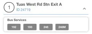 Tuas West Road Bus service 