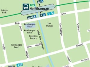 Singapore Kembangan MRT Map